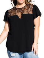 City Chic Plus Alexia Lace Top