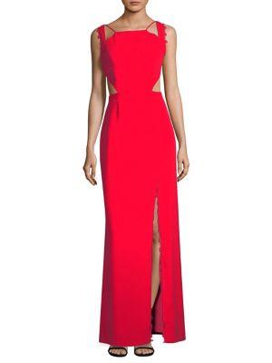 Aidan By Aidan Mattox Lace Trimmed Gown