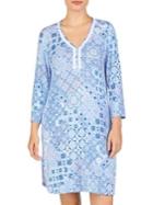 Ellen Tracy Printed Three-quarter Sleeve Tunic