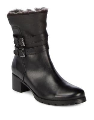 Blondo Fabiana Waterproof Leather Faux Fur Trim Boots
