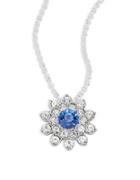 Carolee Something Blue Floral Pendant Necklace