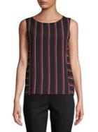 Lord & Taylor Striped Sleeveless Top