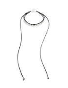 Design Lab Lord & Taylor Faux Pearl Mock Wrap Choker Necklace