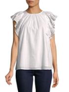 Michael Michael Kors Thread Embroidered Cotton Blouse