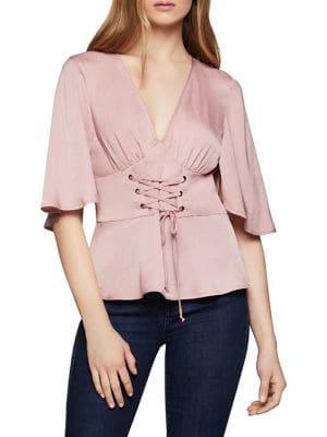 Bcbgeneration Corset Front Satin Top