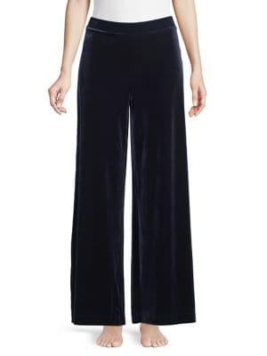 Lord & Taylor Velvet Wide-leg Pants