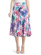 Context Multicolored-print Cotton Fit-&-flare Skirt