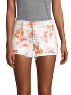 7 For All Mankind Floral Cut-off Denim Shorts