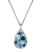 Lord & Taylor Sterling Silver Multi-blue Topaz Pendant