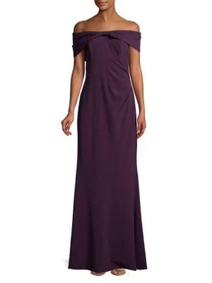 Eliza J Off-the-shoulder Floor-length Dress