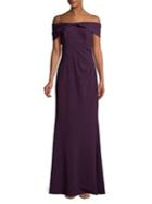 Eliza J Off-the-shoulder Floor-length Dress