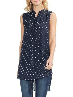 Vince Camuto Sapphire Bloom Sleeveless Hi-lo Tunic