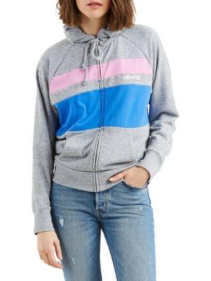 Levi's Striped Color Block Full-zip Hoodie