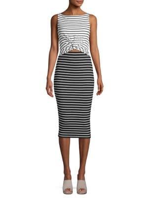 Bailey 44 Rabbit Hole Striped Bodycon Dress