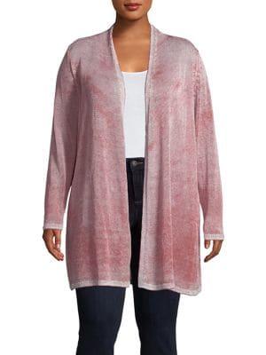 Nic+zoe Plus Poolside Open Front Cardigan