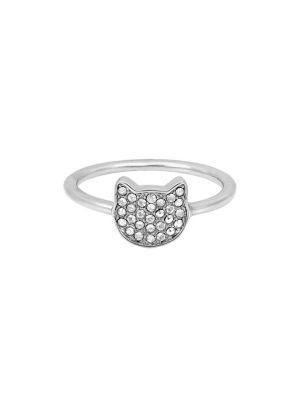 Karl Lagerfeld Silhouette Choupette Swarovski Crystal-embellished Ring