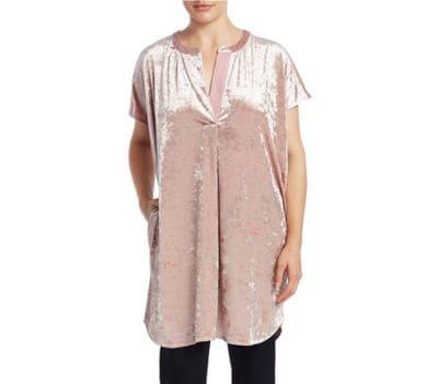 Joan Vass Plus Plus Velvet Relaxed Tunic