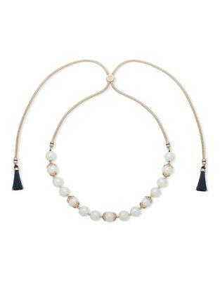 Ivanka Trump Faux Pearl Slider Frontal Necklace