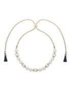 Ivanka Trump Faux Pearl Slider Frontal Necklace