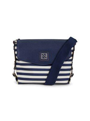 Nautica Traders Cove Striped Faux Leather Crossbody Bag