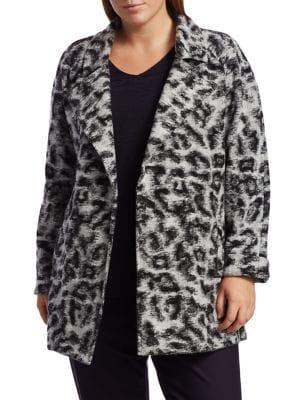 Nic+zoe Plus Wild & Free Leopard-print Jacket