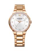 Swarovski City Rose-goldplated Stainless Steel Bracelet Watch