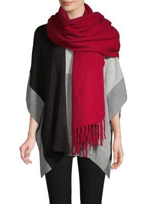 Lord & Taylor Solid Brushed Boucle Wrap Scarf