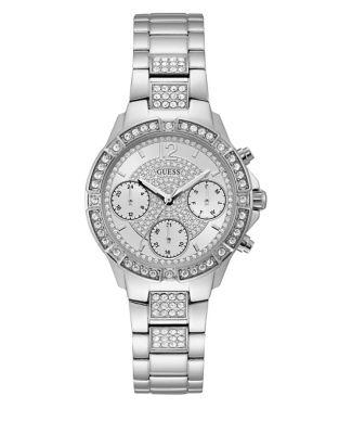 Guess Crystal-trimmed Stainless Steel Chronograph Watch