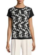 Karl Lagerfeld Paris Bicolor Lace Tee