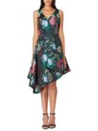 Tahari Arthur S. Levine Jacquard Fit-&-flare Asymmetric Dress