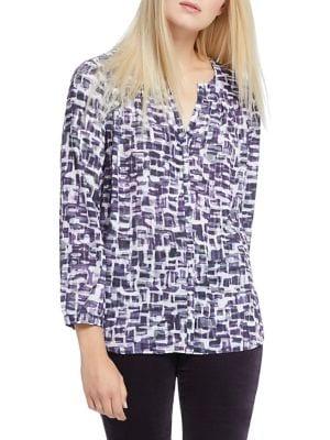 Nic+zoe Grounder Breaker Printed Blouse