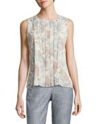Tommy Hilfiger Floral Pleated Shell