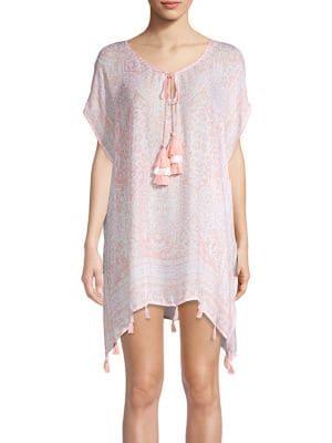 Surf Gypsy Placement Border-print Coverup