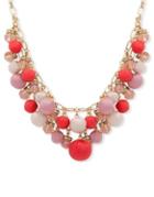 Anne Klein Crystal Multicolored Two-row Necklace