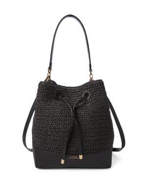 Lauren Ralph Lauren Debby Straw Drawstring Bag