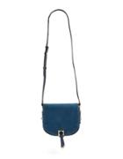 Ivanka Trump Claudia Leather And Suede Small Saddle Crossbody Bag