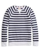 Brooks Brothers Red Fleece Striped Reversed French Terry Sweatshirt