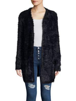 Free People Long Open Faux Fur Cardigan