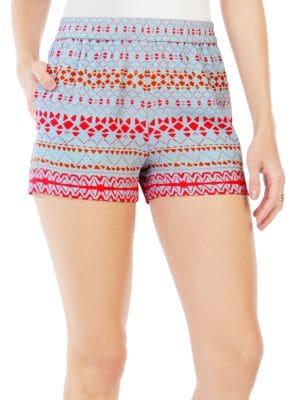 Bcbgmaxazria Isacc Geometric Print Shorts