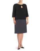 Alex Evenings Plus Teardrop Cutout Top
