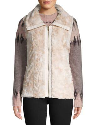 Calvin Klein Marled Faux Fur Vest