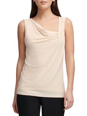 Donna Karan Ruched Sleeveless Blouse