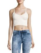 Free People Ribbed Knit Sleeveless Cropped Top