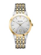 Bulova Men's Classic Two-tone Stainless Steel Watch, 98b221