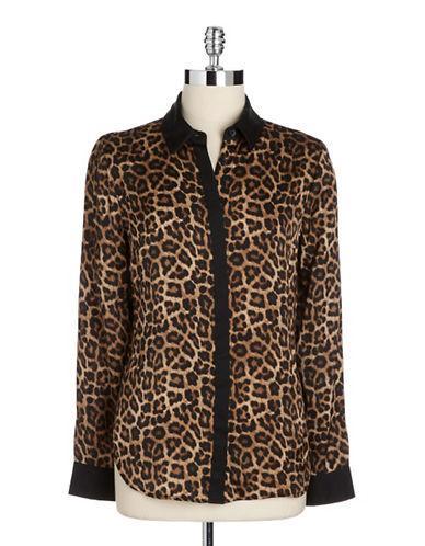 Michael Michael Kors Michael Michael Kors Petite Leopard Print Blouse