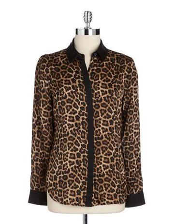 Michael Michael Kors Michael Michael Kors Petite Leopard Print Blouse