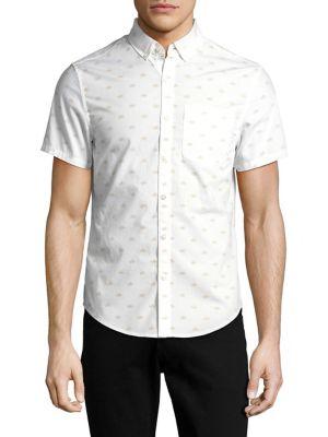 Original Penguin Printed Cotton Button-down Shirt