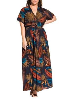 City Chic Plus Canopy Short Sleeve Dress