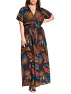 City Chic Plus Canopy Short Sleeve Dress