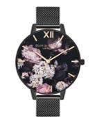Olivia Burton Signature Florals Stainless Steel Bracelet Watch